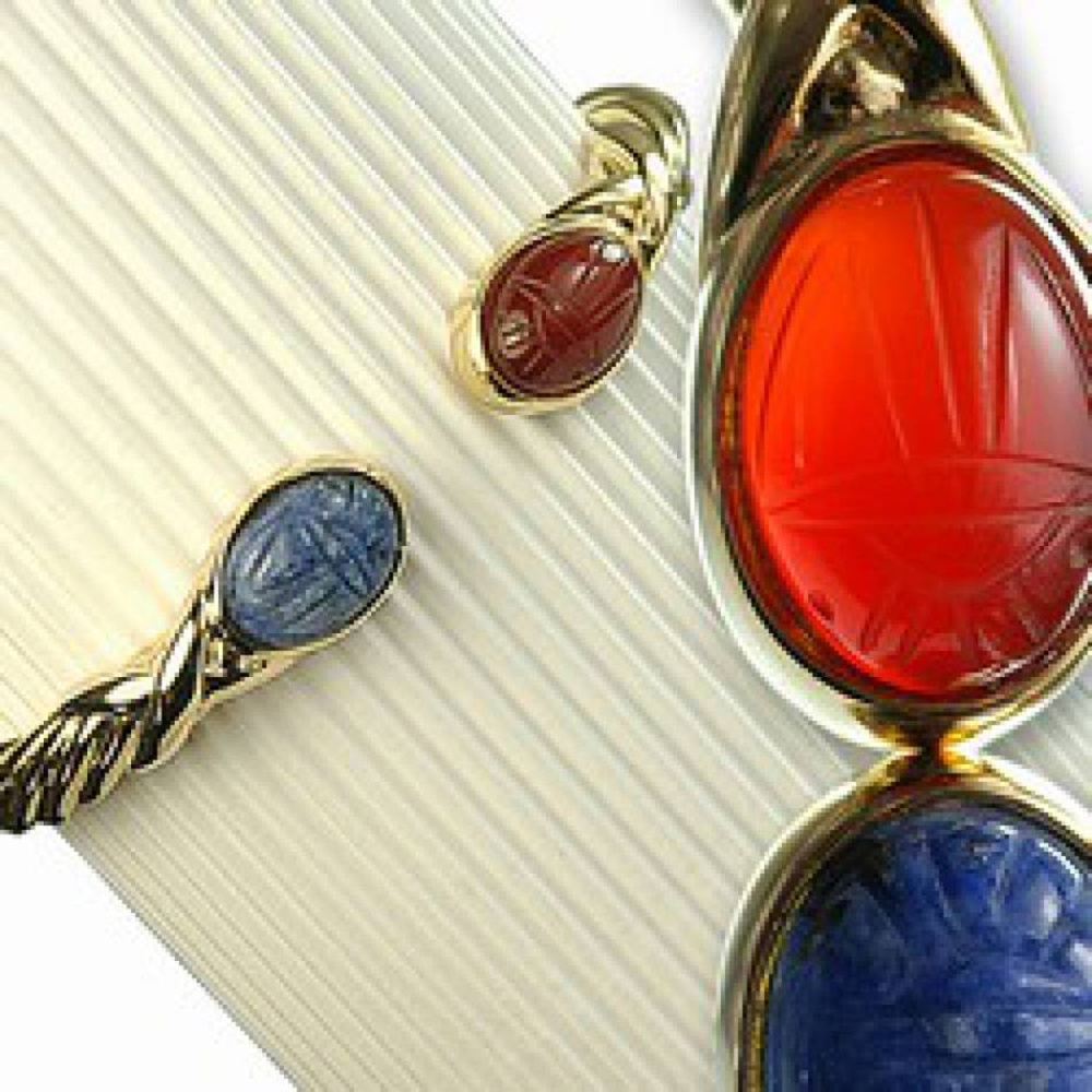 SOLD Genuine Scarab Bracelet Hinged Bangle NWT - Picture 2 of 2